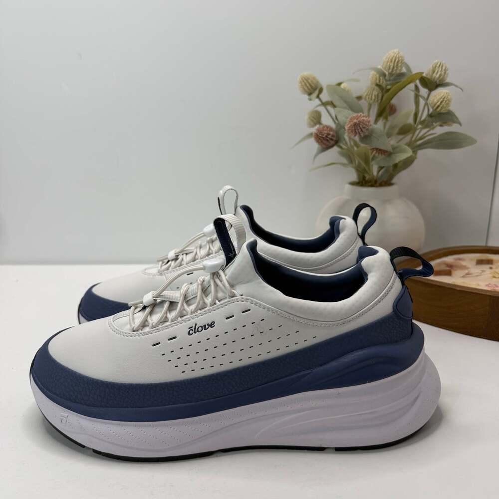 Clove Supercush Forte 2 Nursing Sneaker Medical White Navy Women 11/Men 9.5 NWOB